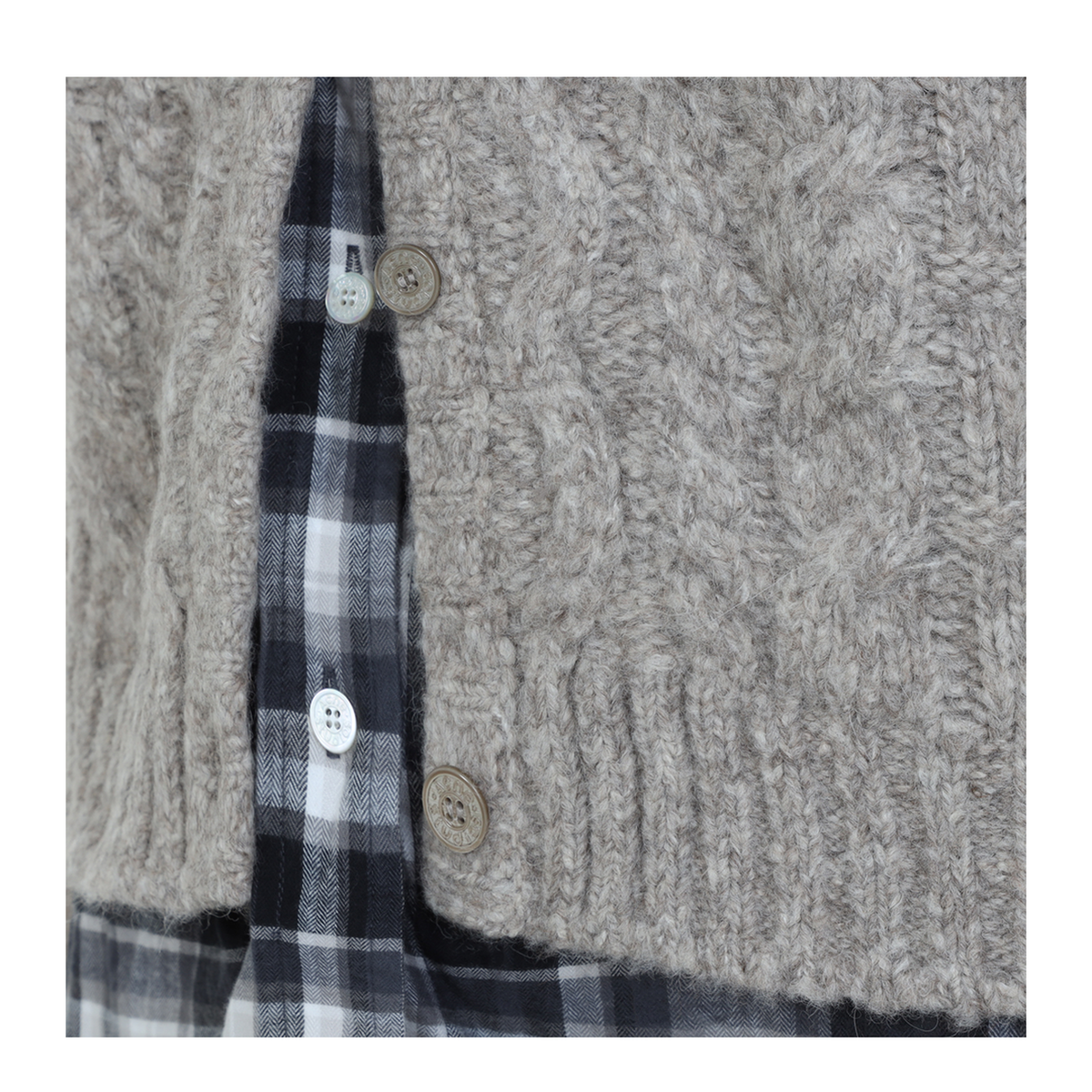 MAYFEYR - Acne Studios - Medium Beige Yak Wool Cardigan - A60604DCC