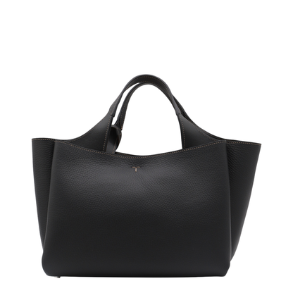 T Timeless Mini Calf Leather Tote - Black