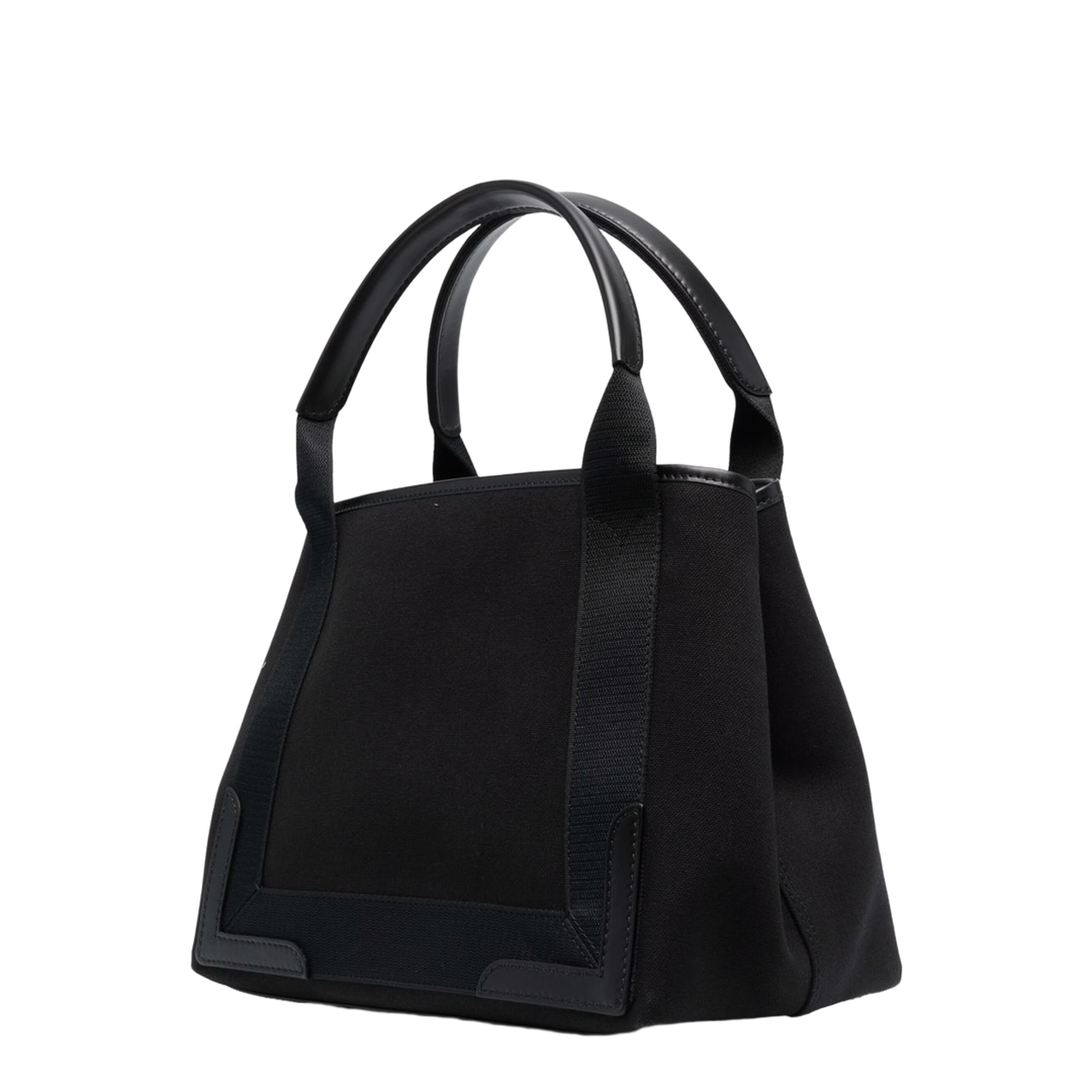 Cabas Small Top Handle Bag, silver hardware
