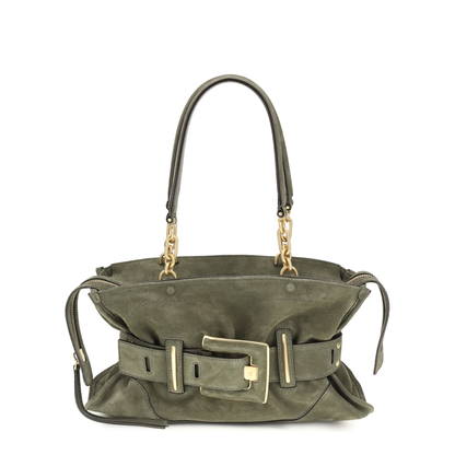 MAYFEYR - Balmain - Anthem Bag In Suede Leather - GN0DB035LCAO