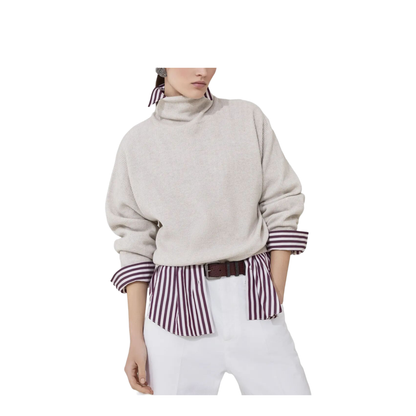 MAYFEYR - Brunello Cucinelli - Cashmere Blend English Ribbed Turtleneck Sweater - M16129313