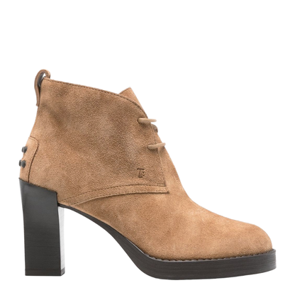 Brown Suede Upper Lace-Up Shoes