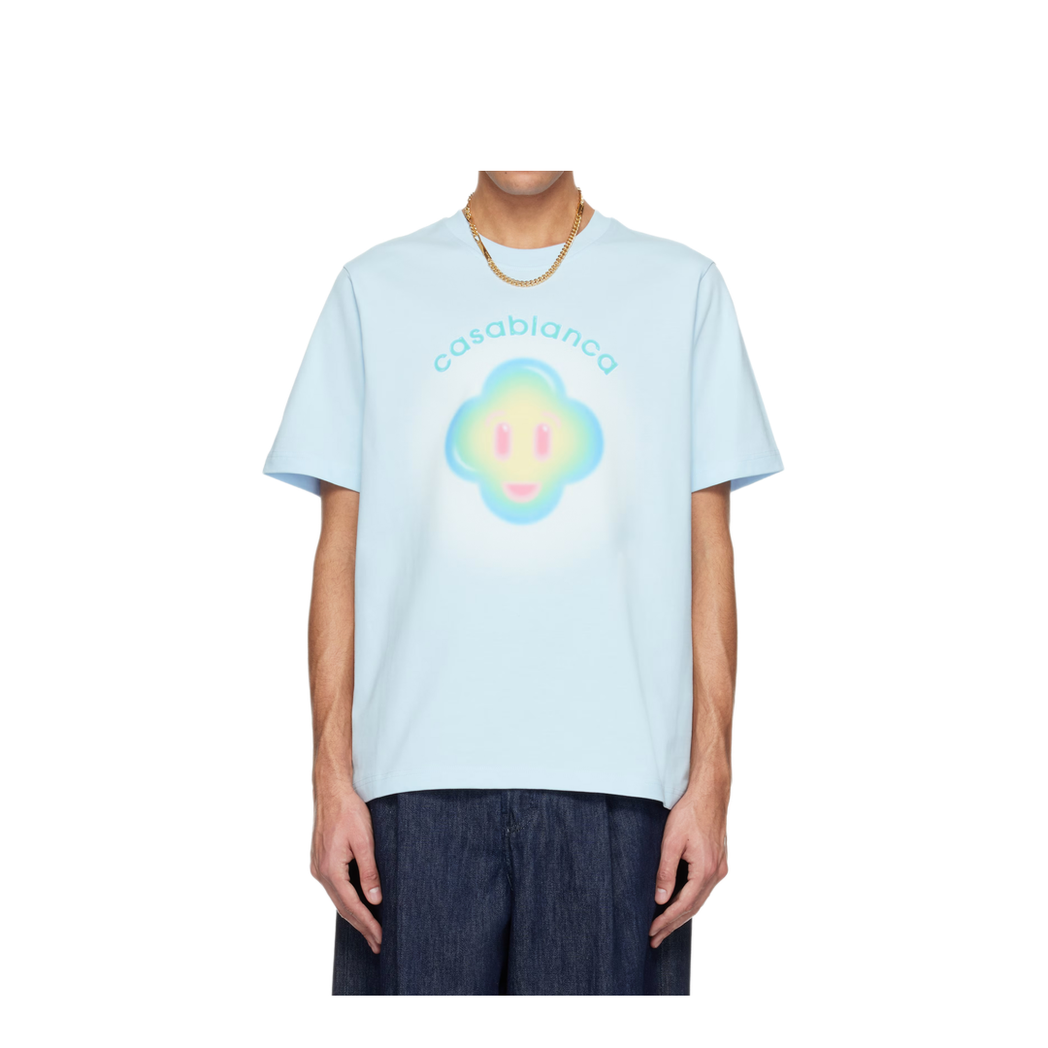 MAYFEYR - Casablanca - Airbrush Smiley Print T-Shirt - SP26JTS00109