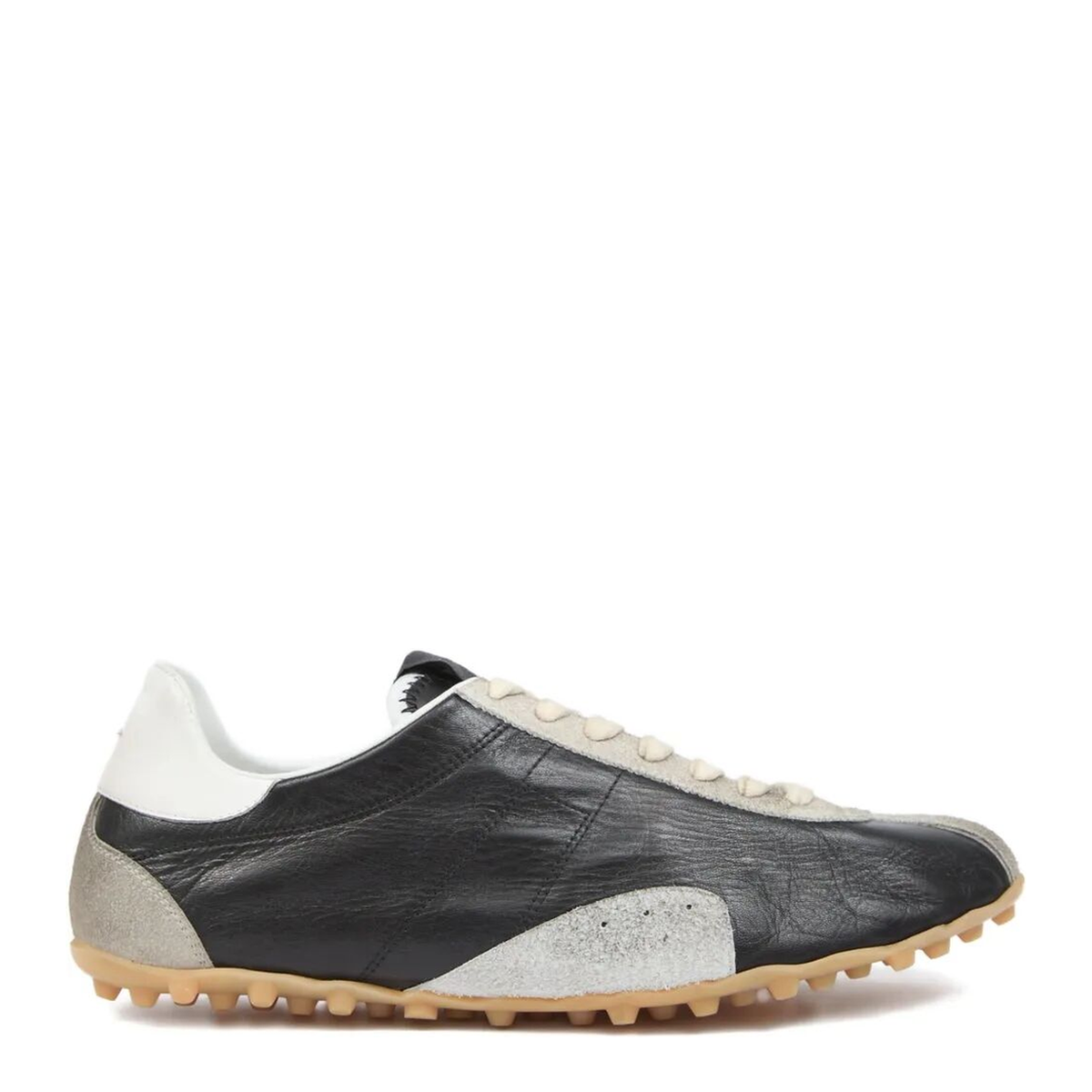 Sprinters Sneakers In Black Leather And Vintage Suede