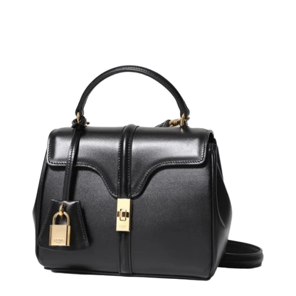 Mini 16 Bag in Satin-Finish Black Calfskin