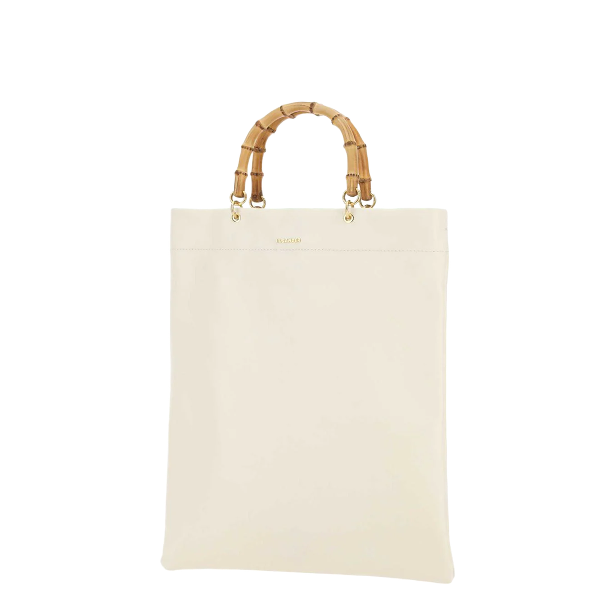Ivory Leather Medium Shopping Bag
