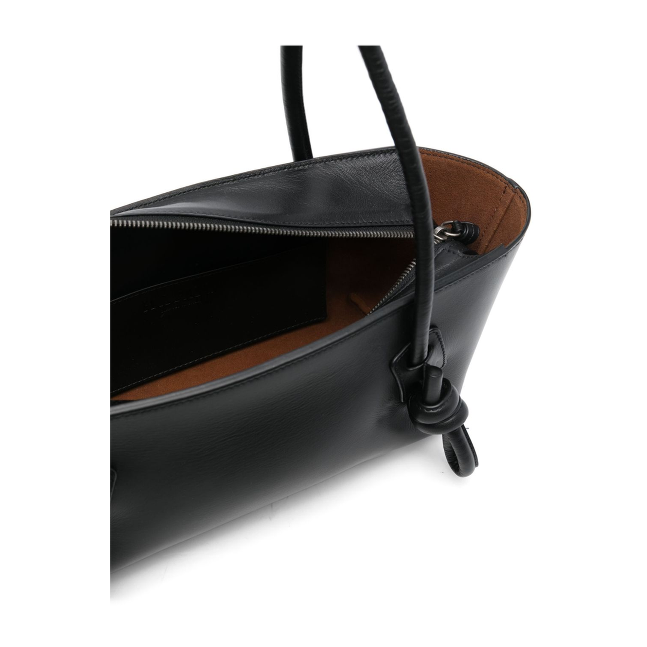 Fleca Cow Leather Shoulder Bag - Black