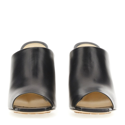 Black Nappa Leather Canalazzo Sandals