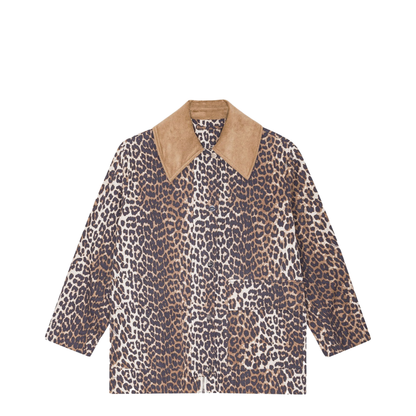 Leopard Print Midi Jacket
