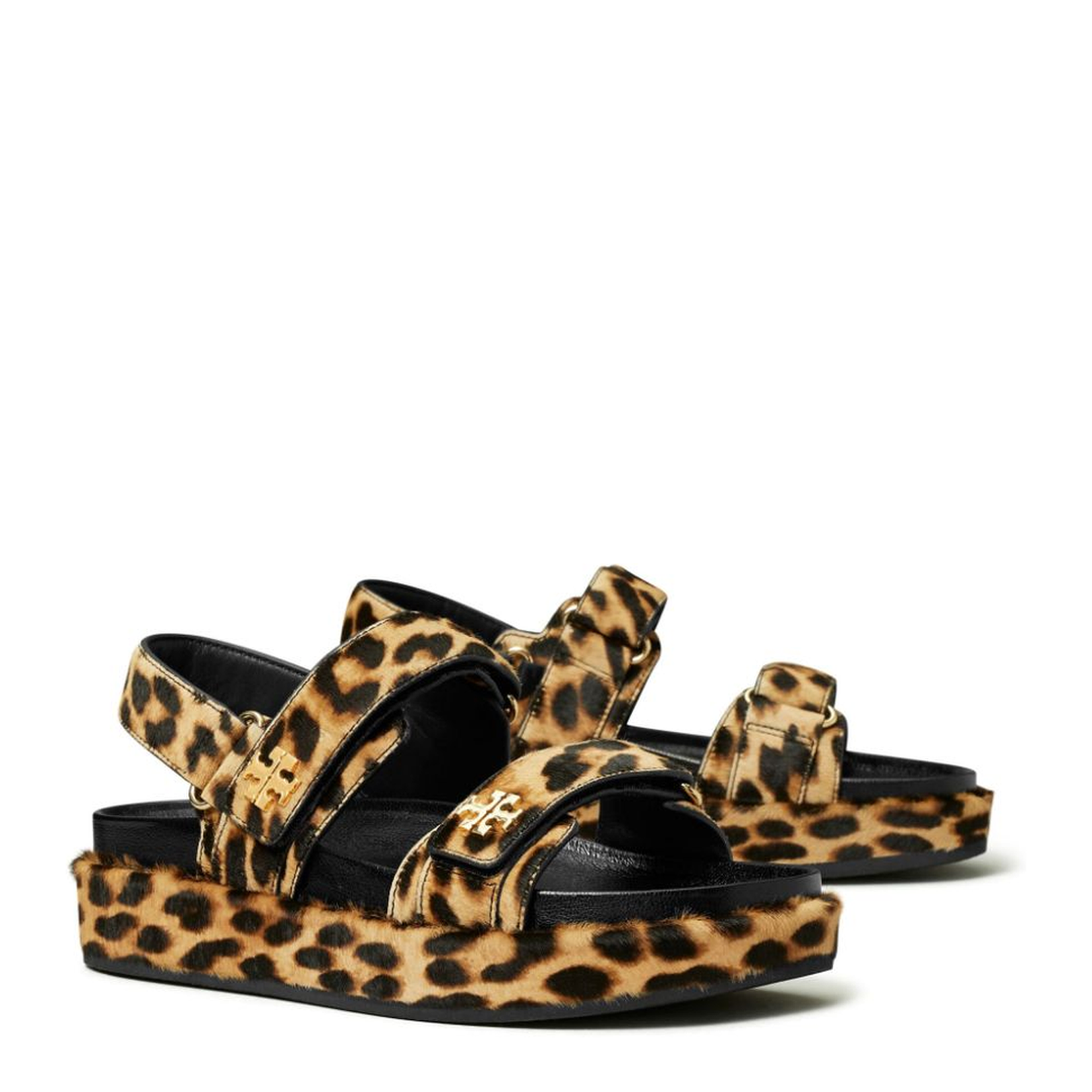 Leopard Print Touch-Strap Sandals