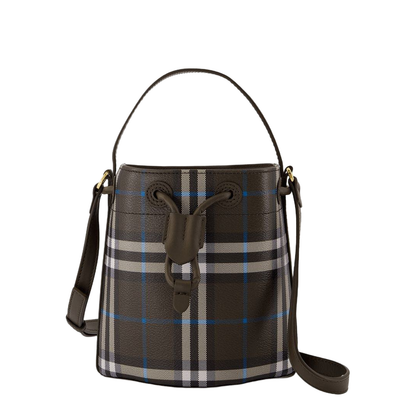 Checked Bucket Bag