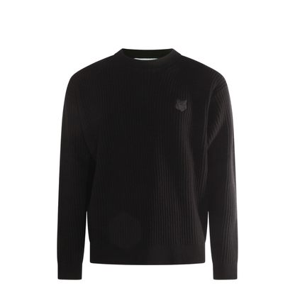 Ribbed Knit With Fox Patch