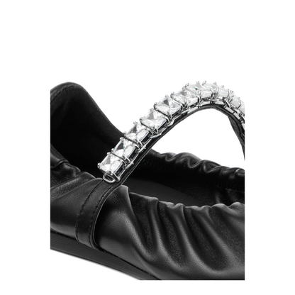 MAYFEYR - Jimmy Choo - Flat Shoes Black - JADEBALLERINAGKEQEABLACK/CRYSTAL