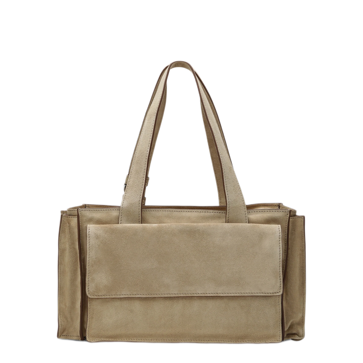 MAYFEYR - Miu Miu - Ecru Suede Utilitaire Satchel - 5BG335POO2CSSF0379