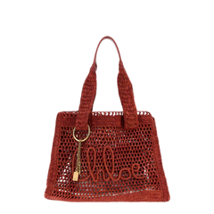 Summer Banana East West Raffia Tote Bags - Clay Brown
