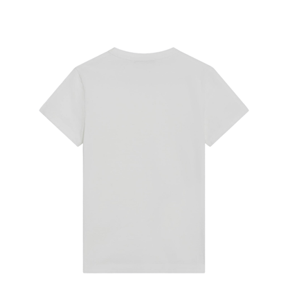 White Cotton Crew Neck T-Shirt