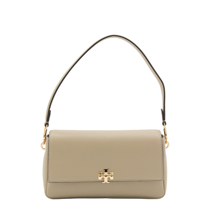 Charlie Small Leather Shoulder Bag - Soft Cement