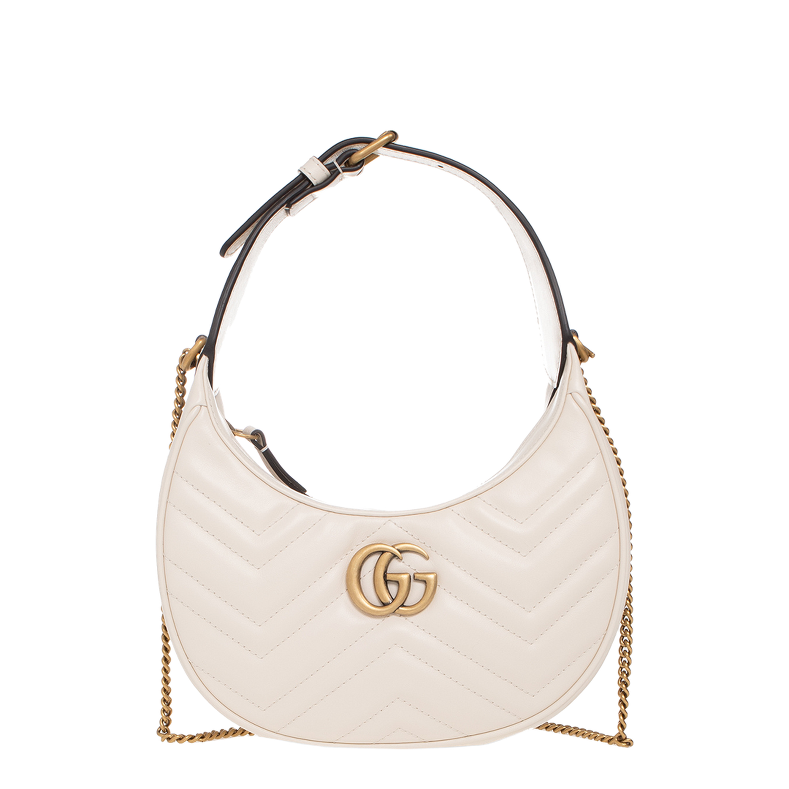 GG Marmont Small Leather Shoulder Bag - Cream