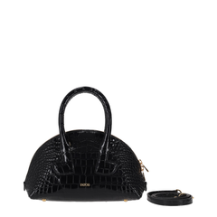 Calf Leather Bowling Bag - Black