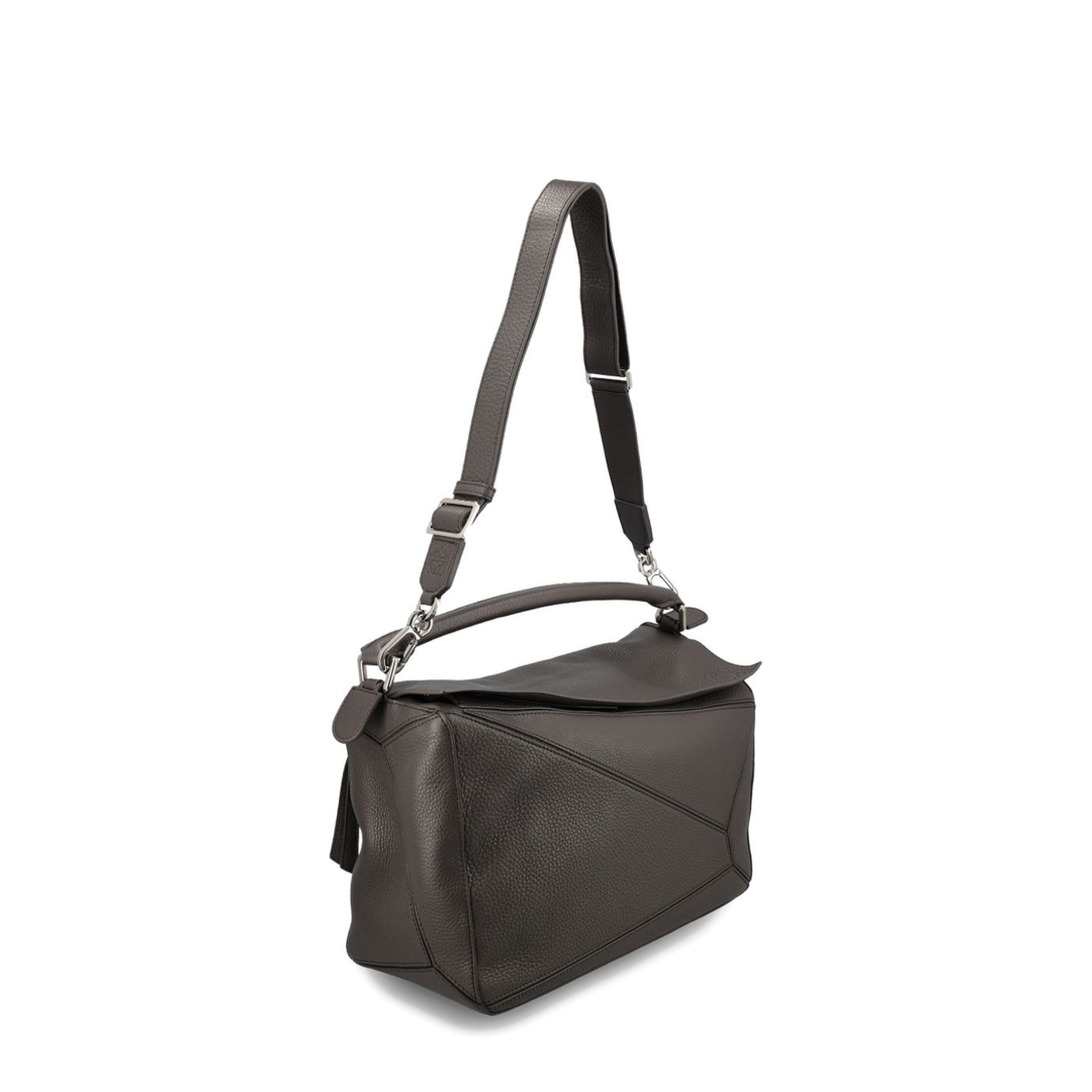 Large Puzzle Bag in Supple Grained Calfskin Brown