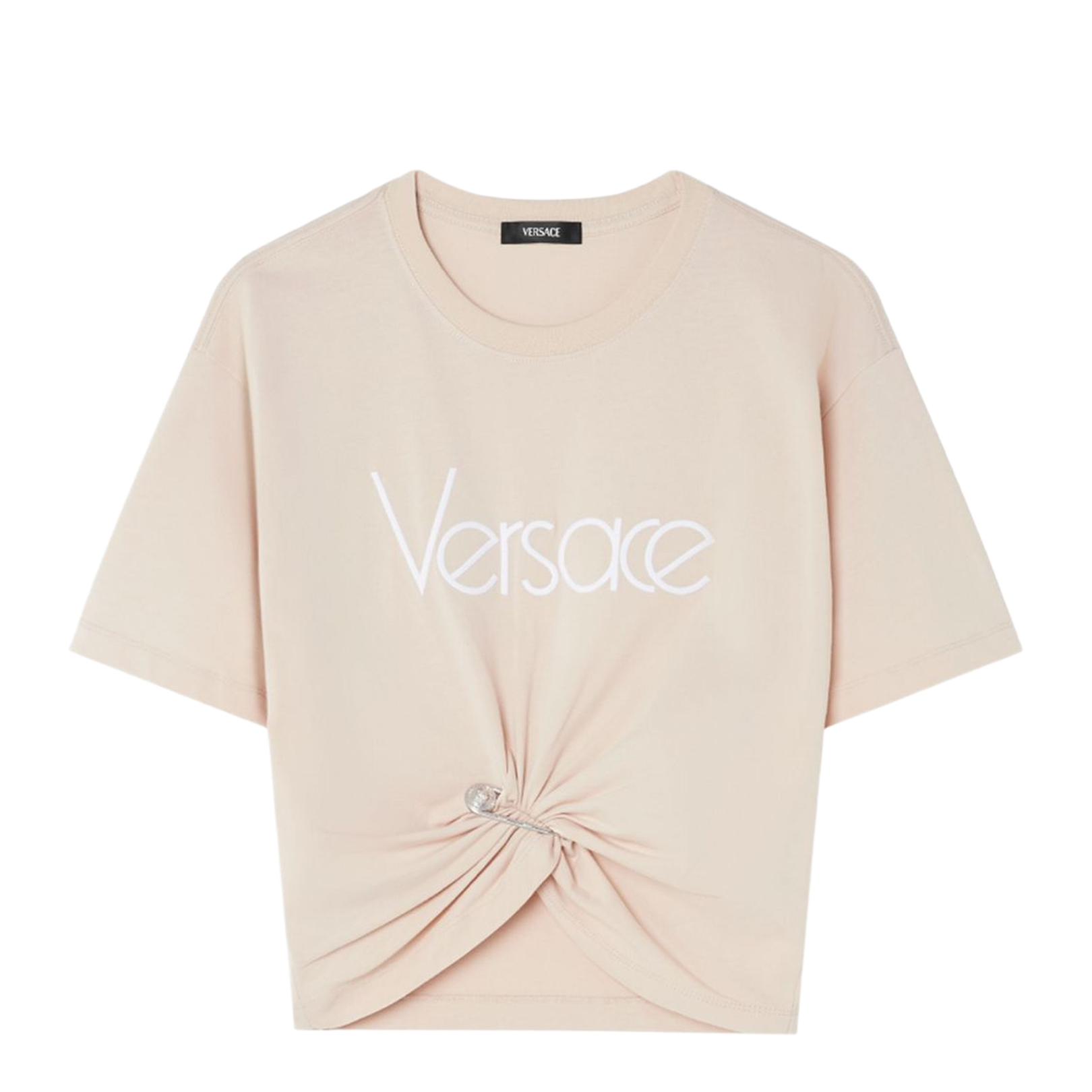 Versace 1978 Re-Edition Logo Safety Pin Short T-Shirt