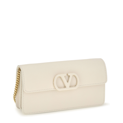 MAYFEYR - Valentino - Vlogo Signature Grainy Calfskin Chain Wallet - 9W2P0BB4BEMI16