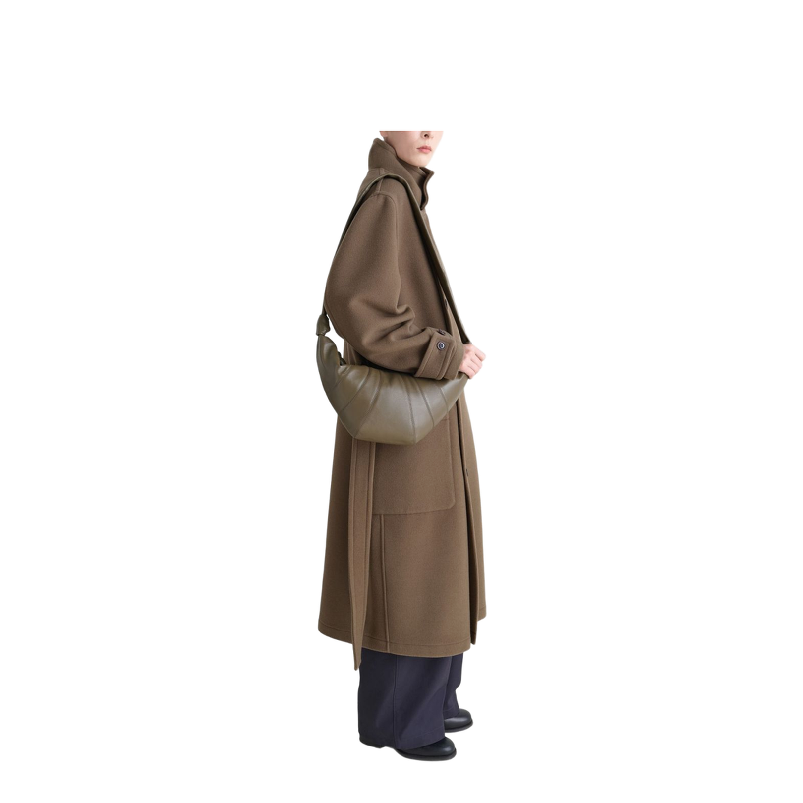 Croissant Medium Leather Shoulder Bag