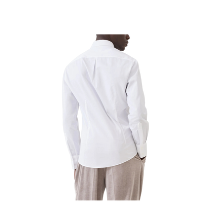 Button-Down Collar Shirt in White