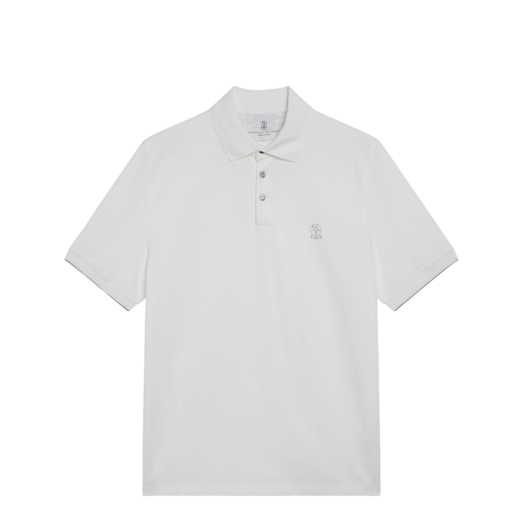 White Cotton Polo Shirt
