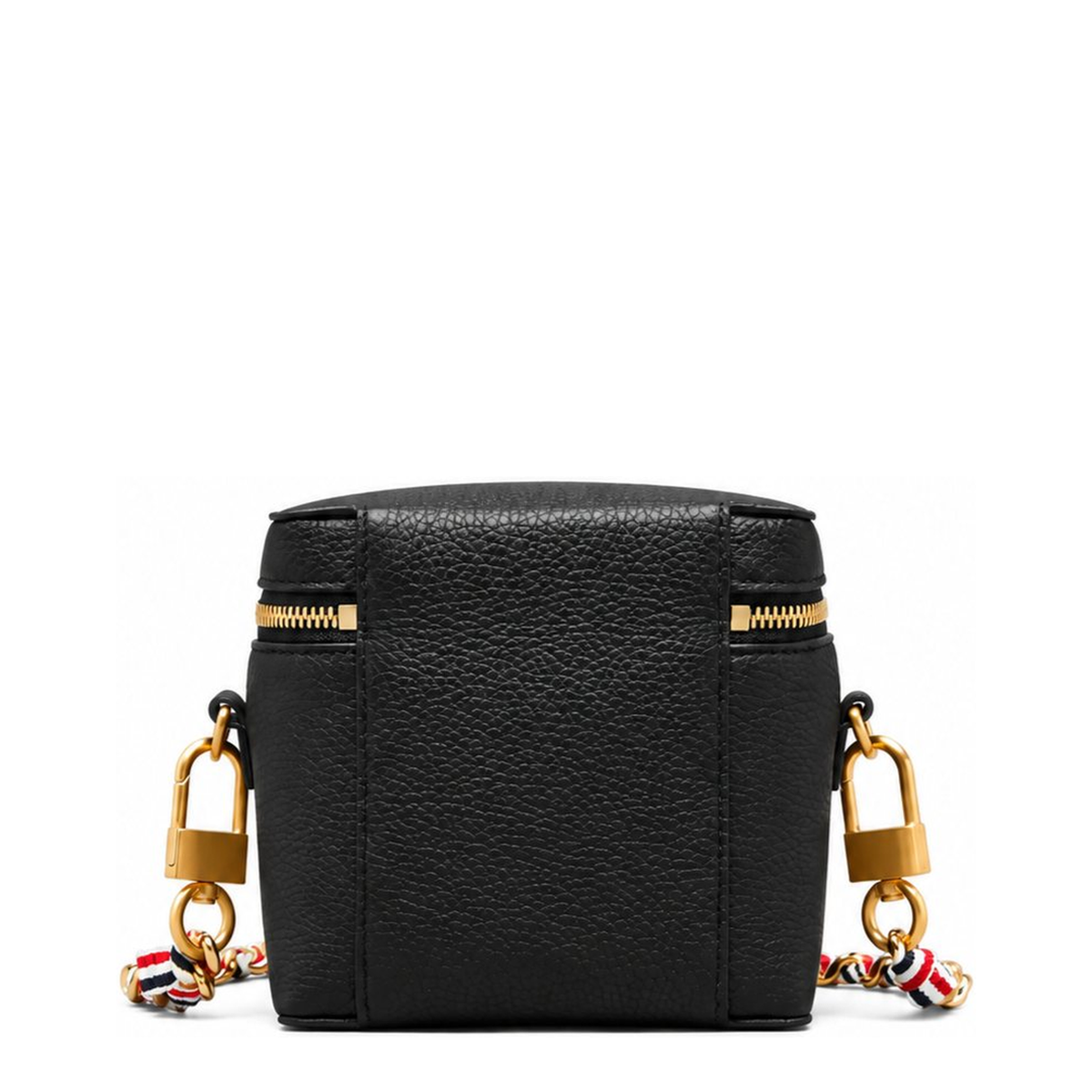 MAYFEYR - Thom Browne - Box Pouch With Woven Chain In Black Leather - FAP547AL0105001