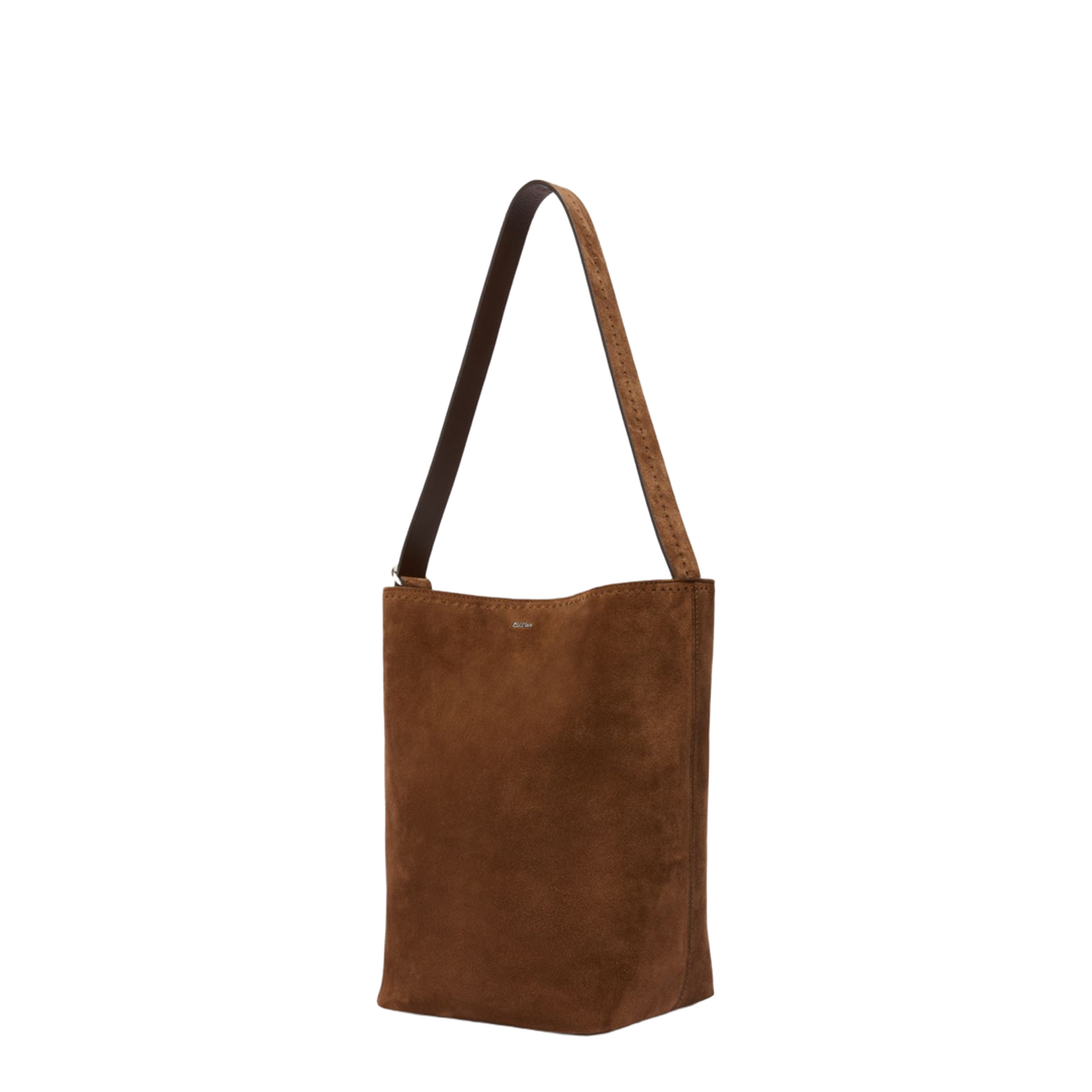 Small Archetipo Bag in Split Leather, Dark Brown