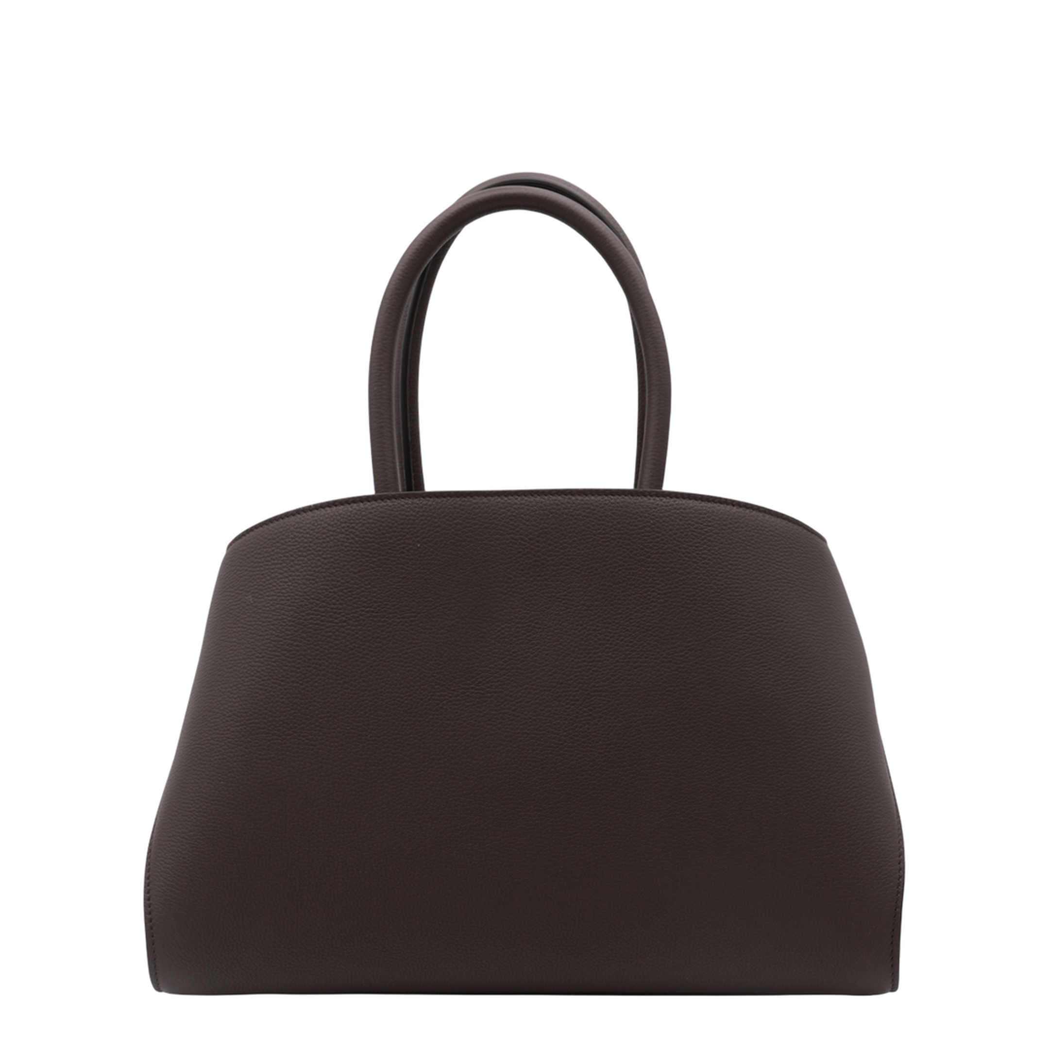 Hug Medium Hammered Calfskin Top Handle Bag - Testa Di Moro / Burnt Ocher