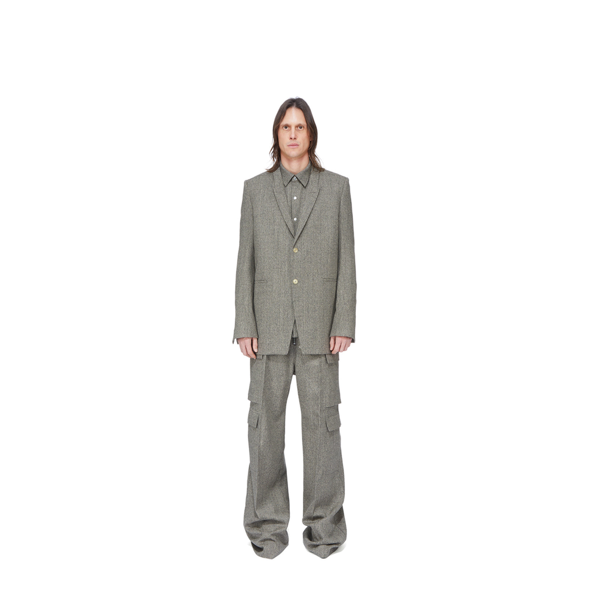 Wool Trousers With Cargo Pockets