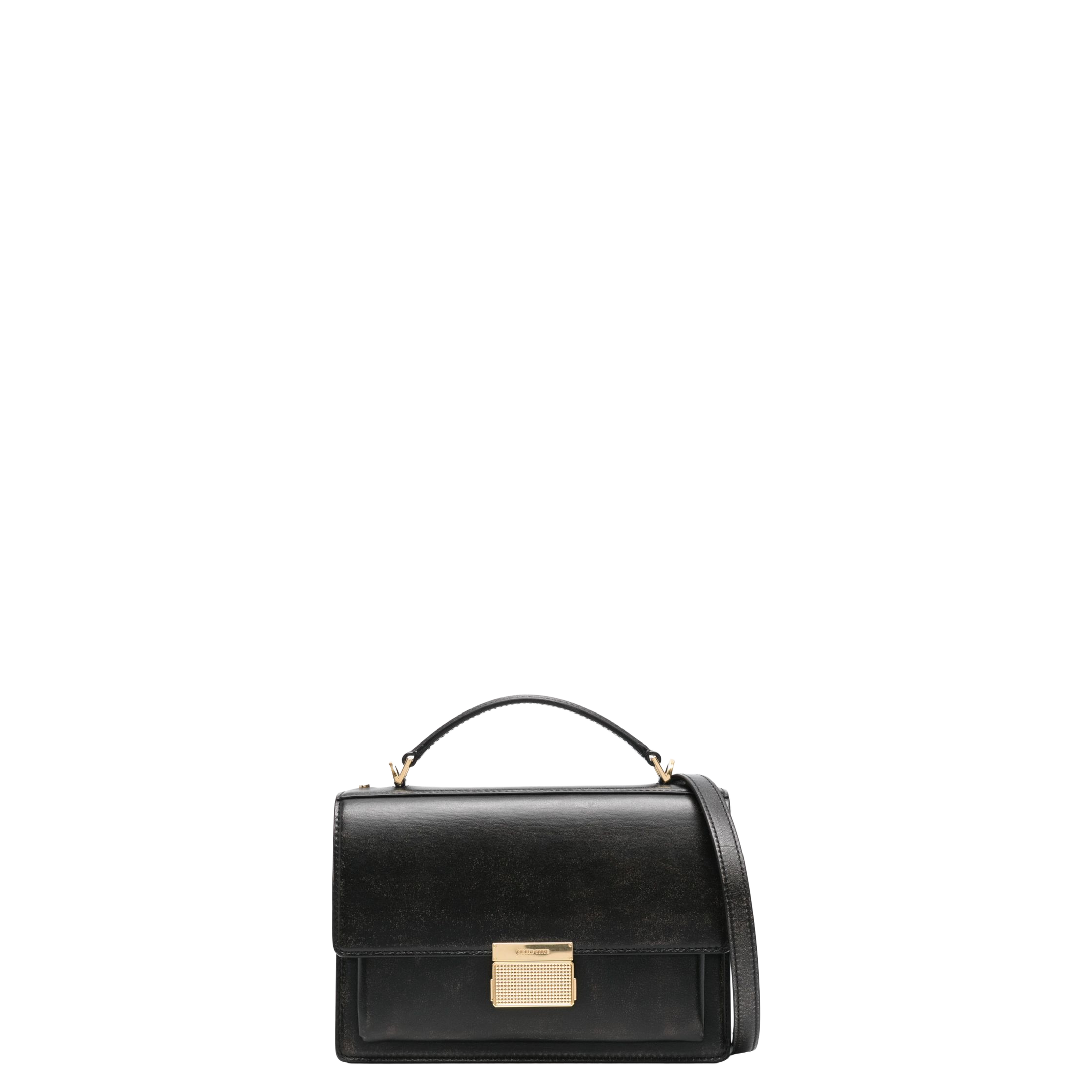 Black Leather Venezia Handbag