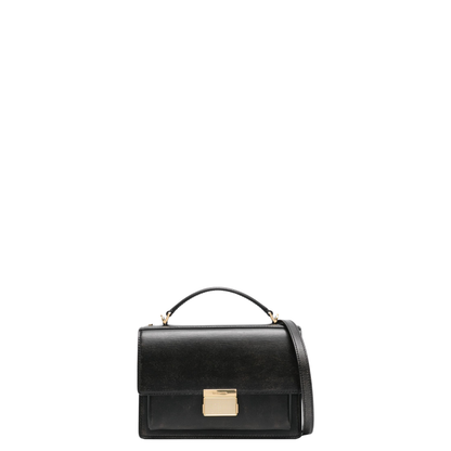 Black Leather Venezia Handbag