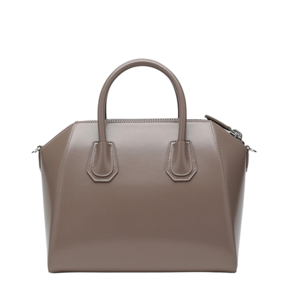 Antigona Small Calfskin Box Leather Top-Handle Bag - Sand