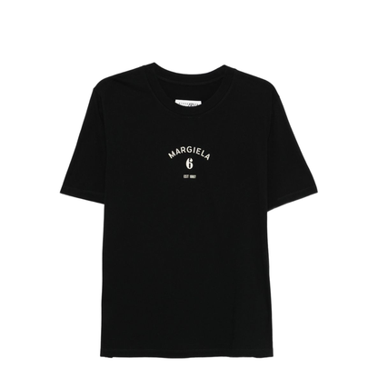 Black T-shirt with logo print