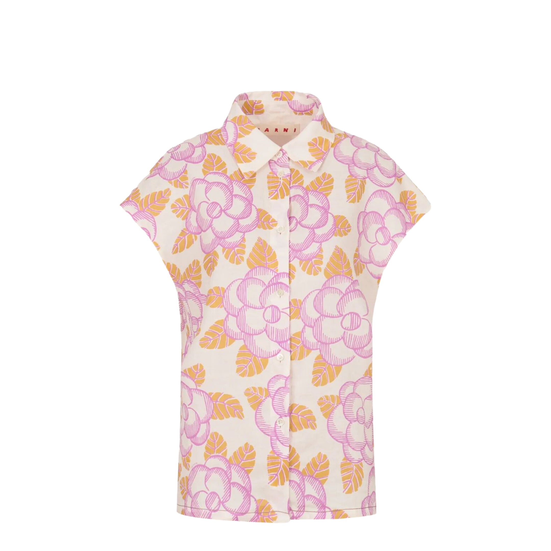MAYFEYR - Marni - Floral Cap-Sleeved Shirt - CAMA0675S0UTR028