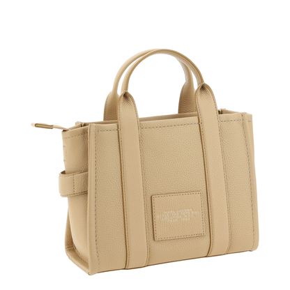 Small Full-Grain Leather Tote Bag - Camel