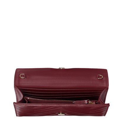Wallet on Chain in Rosso Ancora Red Leather