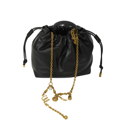 Icons Small Soft Leather Shoulder Bag - Noir