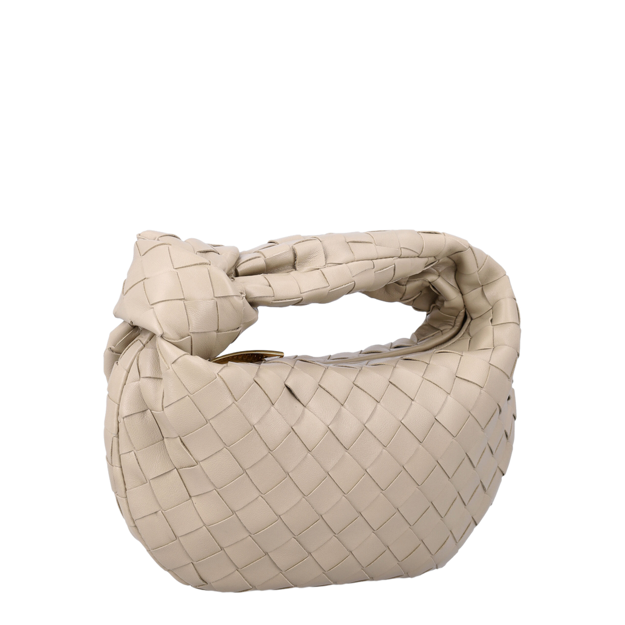 Jodie Mini Lambskin Top-Handle Bag - Ecru