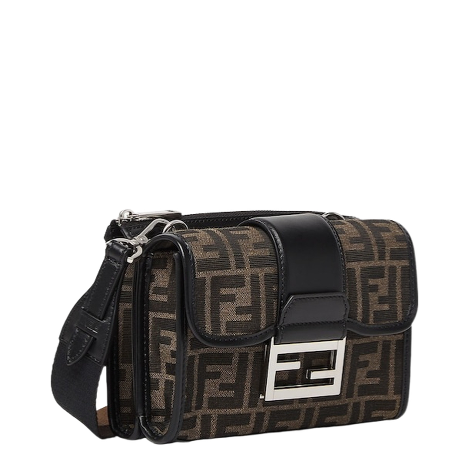 Baguette Canvas Crossbody Bags - Brown