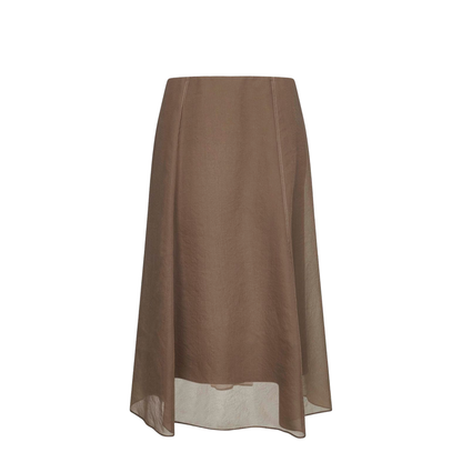 Silk Midi Skirt