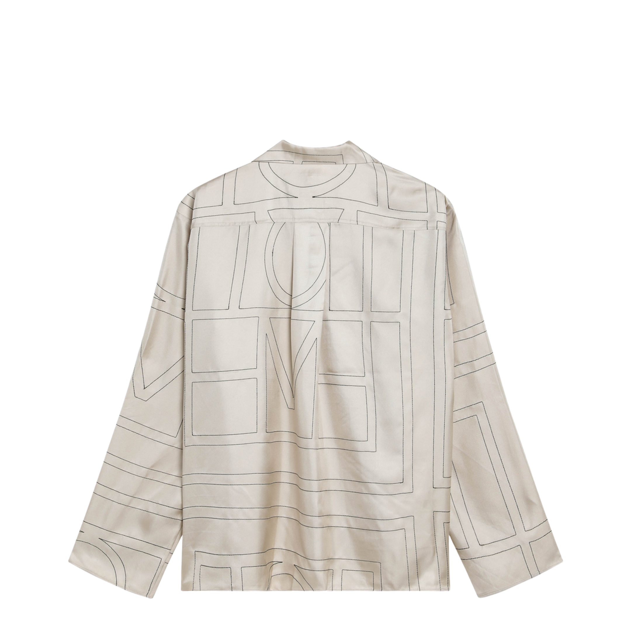 MAYFEYR - Toteme - Ivory Silk Shirt With Monogram - 213-755T707926