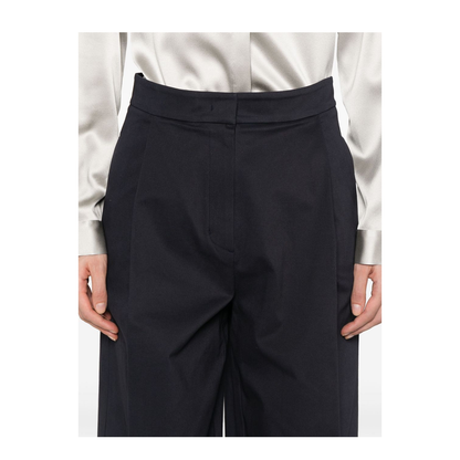 Cotton Wide-Leg Trousers