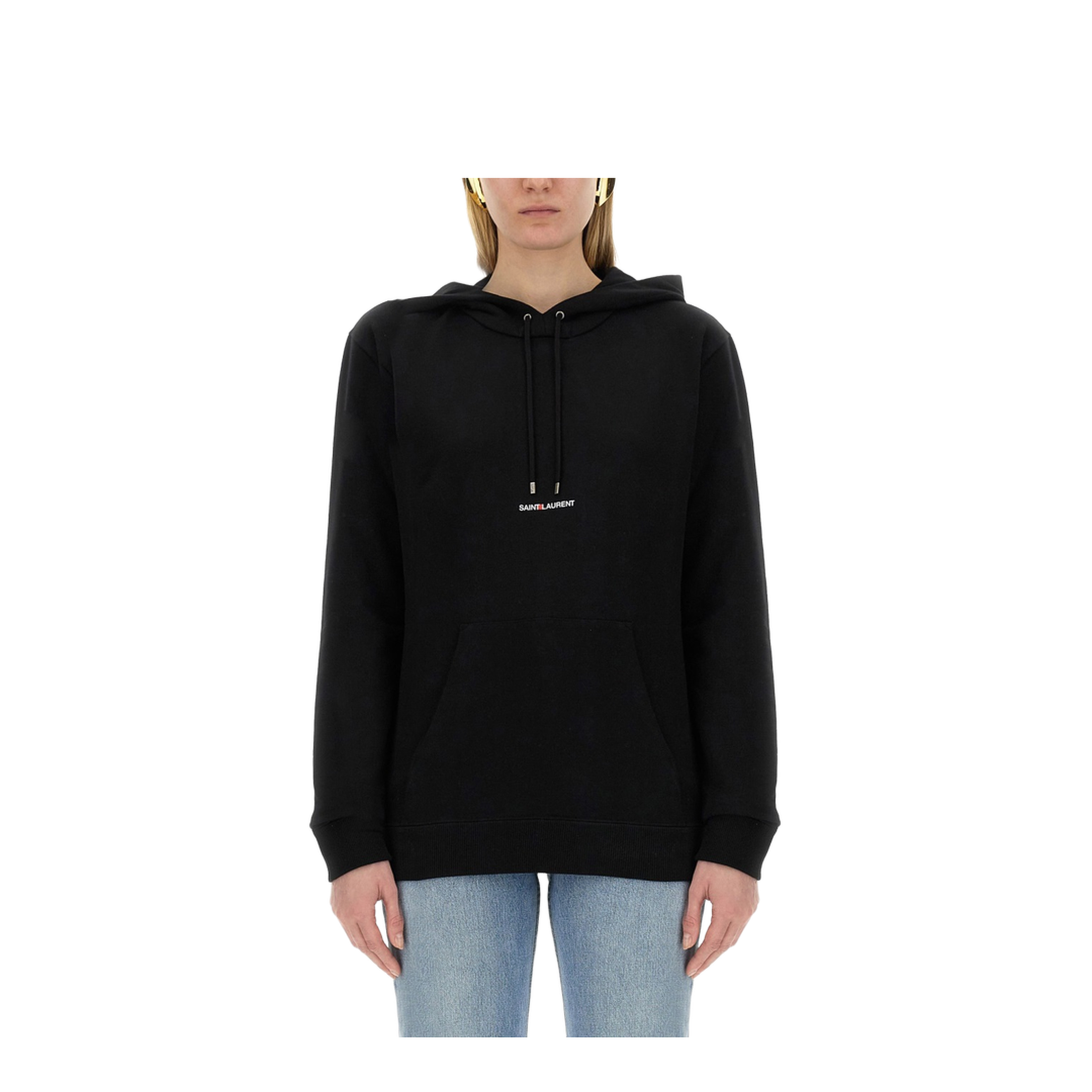 Black Cotton Sweatshirt