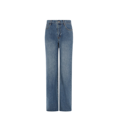 MAYFEYR - Self Portrait - Jeans With Rhinestones - RS26813PABLBLUE