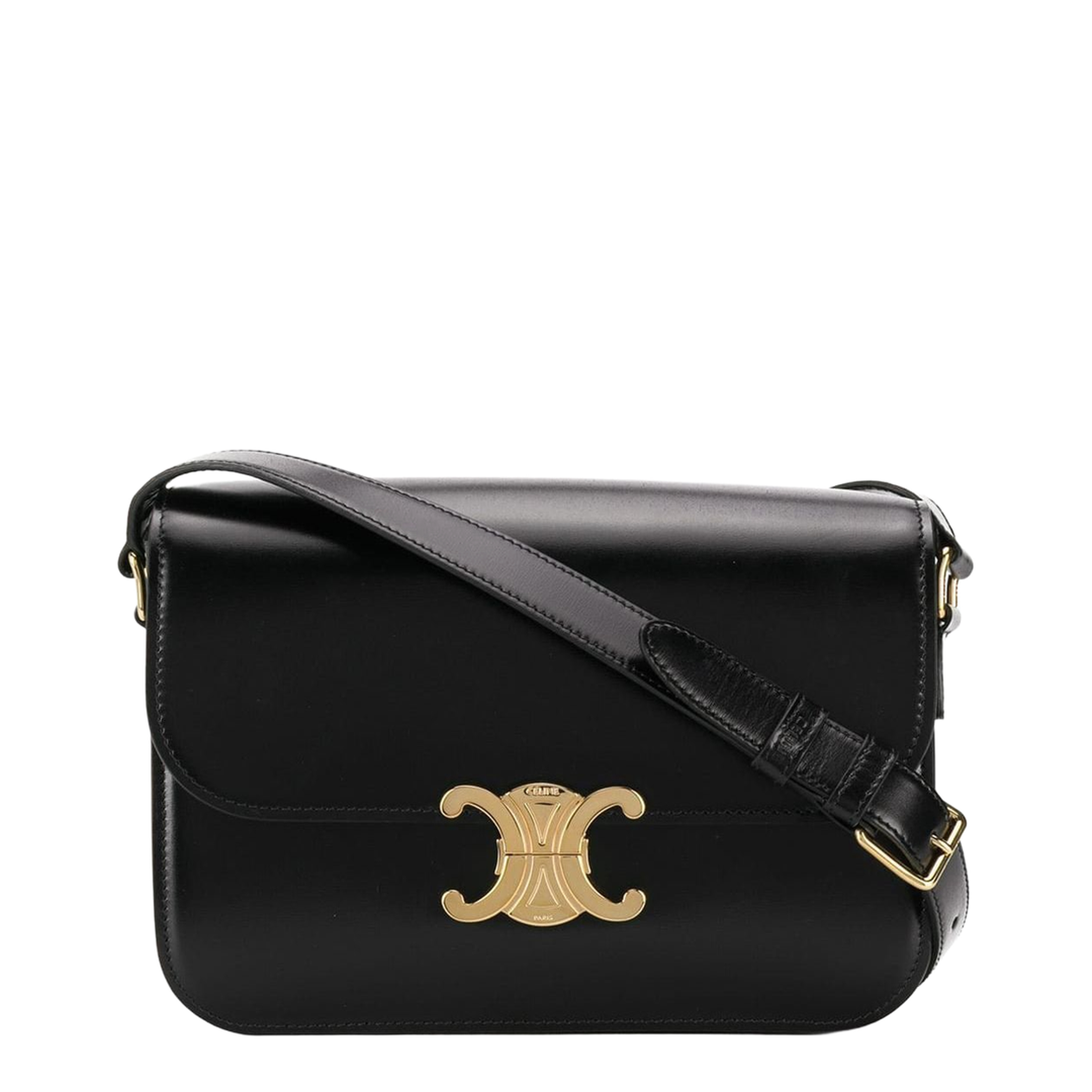 Classique Triomphe Bag in Shiny Calfskin - Black