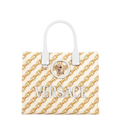 Chain Stripes La Medusa Small Shopping Bag